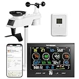VIVOSUN 18-in-1 Wi-Fi Weather Station with Outdoor Sensor, CO2 Monitor, Color Display Console, Indoor/Outdoor Weather Thermometer, Weather Forecast, Alarm Function, Wind Speed/Direction, Rain Gauge