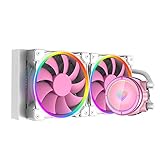 ID-COOLING PINKFLOW 240 CPU Water Cooler LGA1700 Compatible 5V ARGB AIO Cooler 240mm CPU Liquid Cooler 2X120mm RGB Fan, Intel 1700/115X/1200, AMD AM5/AM4