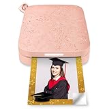 HP Sprocket 2x3 Imprimante photo instantanée pour smartphone - Imprimante mobile couleur sans fil - Photos adhésives Zink - Impression iOS & Android compatibles avec Bluetooth et appli amusante - Rose