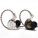 Linsoul KZ ZS10 Pro, Ecouteurs Intra-Auriculaires 4BA+1DD à 5 conducteurs, Écouteurs filaires HiFi,Écouteurs de Jeu, Écouteurs IEM Hybrides, câble détachable encastré 2Pin(Noir,sans Mic)