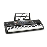 Plixio Clavier de piano électrique numérique à 61 touches et support de partitions – Clavier électronique portable pour débutants (enfants et adultes)