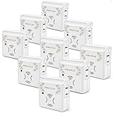 Riddex Sonic Plus Ultrasonic Pest Repeller, Plugs in with extra Outlets Indoor Use - Insect Repellent - Bug Repellents for Home Defense - Protect Against Rodents & Insects, Chemical Free(9 Pack White)