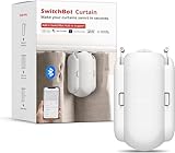 SwitchBot - Motor eléctrico Inteligente para Cortinas, Funciona con aplicación inalámbrica o Temporizador automático, Hub Mini Compatible con Alexa, Google Home, HomePod, IFTTT, riel en U, Blanco