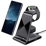 Wireless Charger for Samsung S25 Ultra, Charging Station for Galaxy S25/S24 Ultra/S24+/S24/S23/S22/Note 20/Z Flip 6/Fold 6, for Galaxy Watch Ultra/7/6/5, Galaxy Buds 2 Pro/Pro (No Adapter)