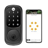 Yale Assure Lock, Black Suede Smart Lock with Wi-Fi Connected Digital Touchscreen Keypad for Front or Back Door with Back Up Key, YRD226-CBA-BSP