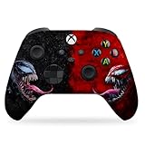 DreamController Venom vs Carnage Custom X-box Controller Wireless compatible with X-box One/X-box Series X/S Proudly Customized in USA with Permanent HYDRO-DIP Printing (NOT JUST A SKIN)