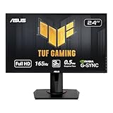 ASUS Moniteur de jeu 24' 1080p (VG248QG) – Full HD, 165 Hz (prend en charge 144 Hz), 0,5 ms, flou de mouvement extrême, haut-parleur, Adaptive-Sync, compatible G-SYNC, montage VESA, DisplayPort, HDMI, DVI-D, noir