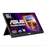 ASUS ZenScreen 15.6” 1080P Wireless Portable Monitor (MB16AWP) - FHD, IPS, Built-in battery, Eye Care, USB Type-C, Tripod Mountable, Supports iOS, Android, Win11, Mini HDMI, 3-Year Warranty,BLACK