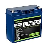 ExpertPower Batterie rechargeable LiFePO4 au lithium 12 V 20 Ah à cycle profond | 2500 à 7000 cycles de vie et durée de vie de 10 ans | BMS intégré | Parfaite pour les véhicules de plaisance,