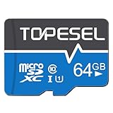 TOPESEL 64GB Micro SD Card SDXC Memory Cards UHS-I TF Card Class 10 for Camera/Phone/Galaxy/Drone/Dash Cam/GOPRO/Tablet/PC/Computer(C10 U1 64GB)