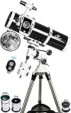 Gskyer EQ-130 5.1 Zoll Reflektor-Teleskop für Anfänger - Erwachsene Hobbyastronomen und erfahrene Benutzer