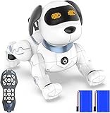 okk Chien Robot Intelligent, Nouvellement Télécommande Chien avec Chanter, Danser, Parler, Jouets éducatifs Précoces Intelligents pour 3-12 Ans Garçons Filles Cadeau de Noël d'anniversaire