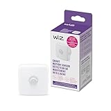 WiZ Indoor Motion Sensor - Connects to Your Wi-Fi- Works with WiZ Connected Products - Smart Motion Sensor - Batteries Included - White - 1 Pack