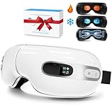 BOQUBOO Eye Massager with Heat and Cooling for Migraines, Dry Eyes, Puffy Eyes and Eyestrain - Heated Eye Massager Mask Massage Eyes and Temples for Relaxation - Gift for Woman and Man
