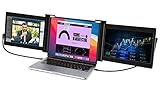 Vodzsla Triple Portable Monitor for Laptop,Full HD IPS 11.6'' Dual Monitor Screens Extender,HDMI/USB/Type-C Plug and Play Gaming Computer Monitor for 13.3”-16” Mac Windows Chrome Laptops