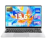 Insoluxia Ordinateur Portable 15,6', Windows 11 PC Portable Celeron N4000 CPU, PC Portable 8Go LPDDR4 256Go SSD, Laptop avec 180° Flip1080P IPS Écran, WiFi+USB 3.0+BT4.2+Mini HDMI+TF Card Slot