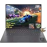 HP Omen 16 Gaming Laptop 16.1' FHD IPS 144Hz 7ms (100% sRGB) AMD Octa-core Ryzen 7 6800H Processor 32GB RAM 2TB SSD Geforce RTX 3060 6GB RGB Backlit USB-C B&O Win11 Black + HDMI Cable