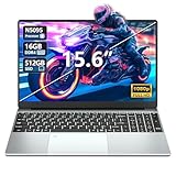 Ordinateur Portable 15,6', Windows 11 PC Portable 16Go RAM 512Go SSD, Celeron N5095 CPU, Clavier Rétro-éclairé, Déverrouillage Empreinte, 180°Opening and Closing Laptop 1080P Écran, Mini-HDMI+USB3.0