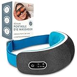 Lifepro Portable Eye Massager with Heat & Vibration - FSA/HSA Eligible Rechargeable Heated Migraine Mask with Bluetooth Music - 4 Soothing Modes for Compression Massage to Help Reduce Puffy & Dry Eyes