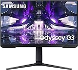 Samsung Odyssey G3 24 Zoll Gaming Monitor, 144 Hz Monitor, HDMI Monitor, Vertikaler Monitor, FHD Monitor, AMD FreeSync Premium, G30A (LS24AG302NNXZA)