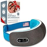 Lifepro Portable Eye Massager with Heat & Vibration - FSA/HSA Eligible Rechargeable Heated Migraine Mask with Bluetooth Music - 4 Soothing Modes for Compression Massage to Help Reduce Puffy & Dry Eyes