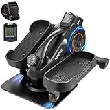 LifePro Under Desk Elliptical - Under Desk Pedal Exerciser to Strengthen Muscles and Build Cardiovascular Fitness - Stationary Desk Exercise Equipment with LCD Monitor for Leg Recovery and Therapy