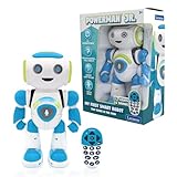Lexibook - Powerman Jr. Smart Interactive Toy That Reads in The Mind Toy for Kids Dancing Plays Music Animal Quiz STEM Programmable Remote Control Boy Robot Junior Green/Blue - ROB20EN