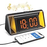 Dekala WLAN-Wecker für Schlafzimmer, digitaler Smart-Wecker, Soundmaschine, Tageslichteinsparung, dimmbar, Nachtlicht, App-Steuerung mit USB-Ladegerät