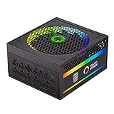 GAMEMAX 1300W Power Supply, ATX 3.0 & PCIE 5.0 Ready, 80+ Platinum Certified, Addressable RGB with 5V Motherboard Sync, 100% Japanese Capacitors, Fully Modular, RGB-1300