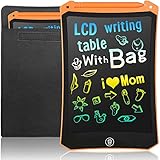 LEYAOYAO LCD Writing Tablet, Colorful Drawing Tablet with Protect Bag, Kids Drawing Pad 8.5 Inch Doodle Board,Toddler Boy and Girl Learning Toys Gift for 3 4 5 6 Years Old (Orange)