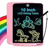 Girls Toys LCD Writing Tablet for Kids 10 Inch, Colorful Doodle Board Drawing Tablet with Lock Function, Erasable Reusable Writing Pad, Educational Girls Toys Gifts for 3-6 Year Old Girls
