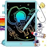 FLUESTON LCD Writing Tablet, Doodle Board Toys Gifts for 3-8 Year Old Girls Boys, 10 Inch Colorful Electronic Board Drawing Pad for Kids, Gifts for Toddler Educational Learning Travel Birthday, Blue