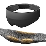 DREAMLIGHT Sleep Mask, 100% Light Blocking Eye Mask for Women Men Side Sleeper, 3D Contoured Cup & No Eye Pressure, Soft & Breathable Blindfold for Travel Yoga Nap Shift Work Meditation, Black
