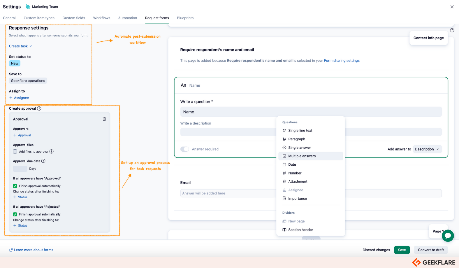 Wrike request forms