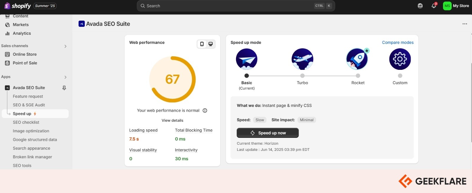 Speed Up Your Store & Monitor SEO