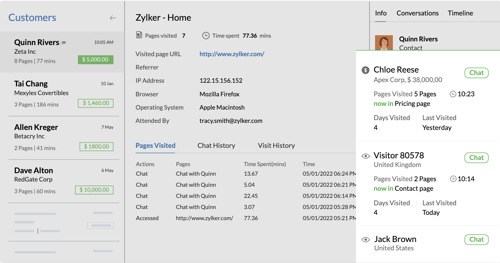 Zoho lead management