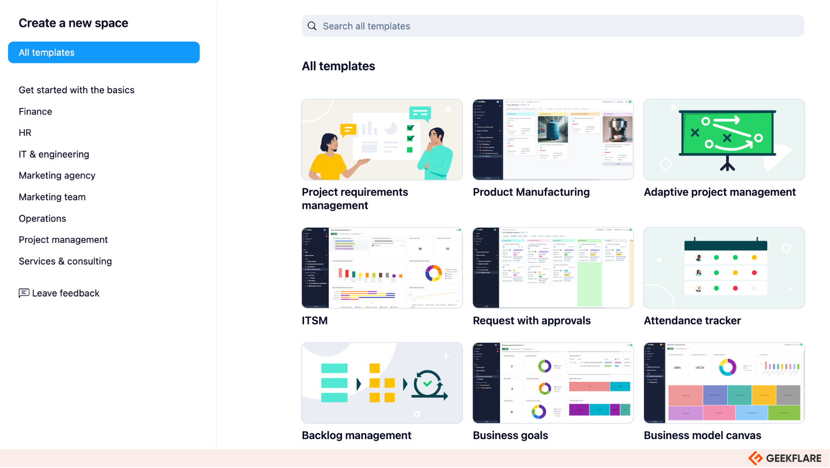 Wrike's project template
