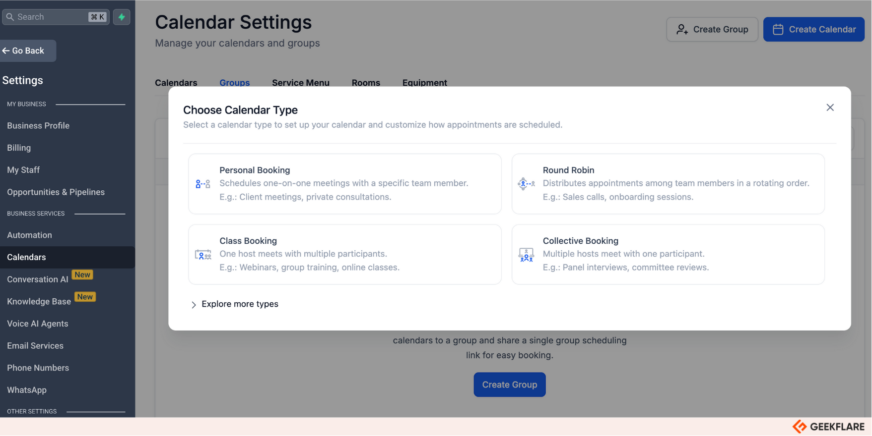 Appointment scheduling features in HighLevel