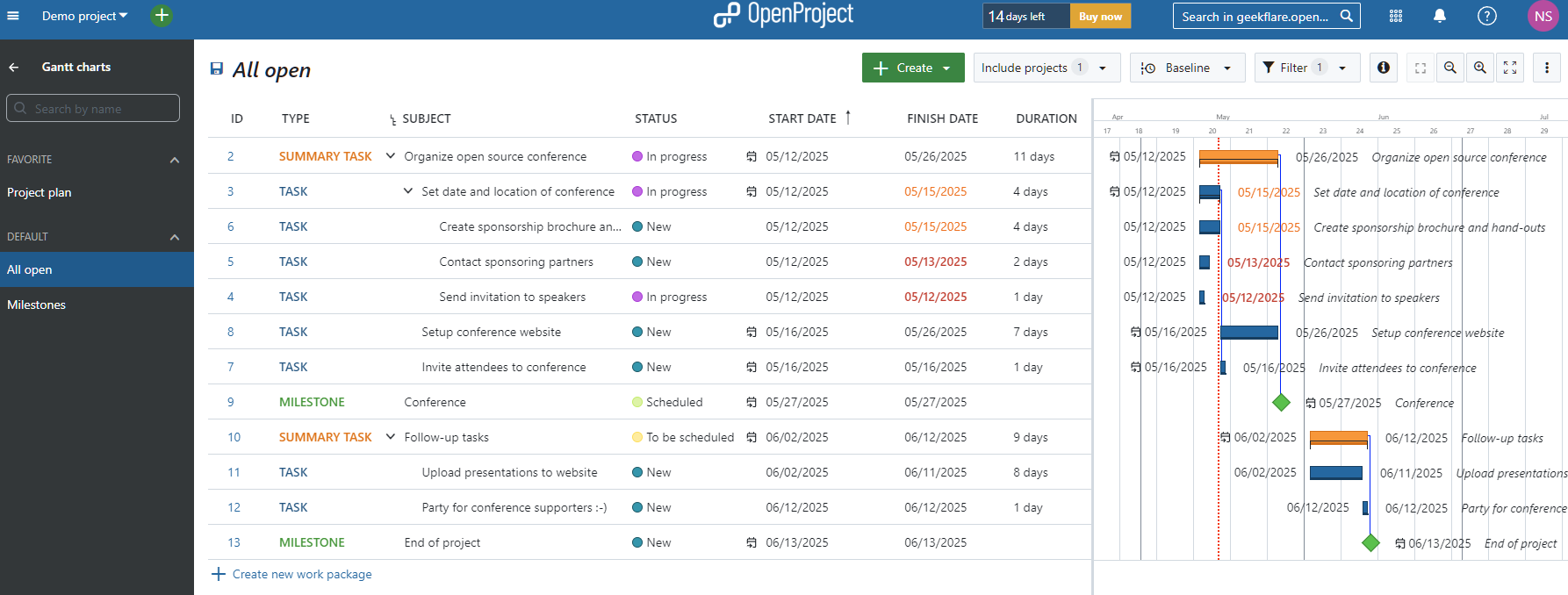 Openproject kanban