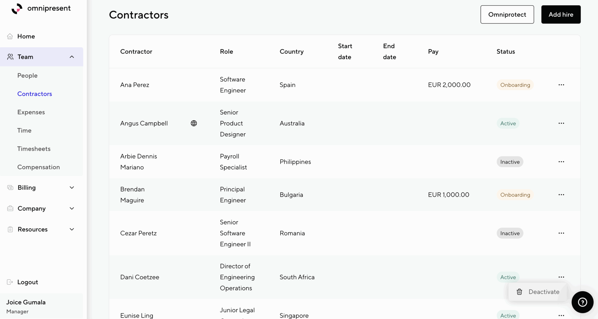 Omnipresent Contractors