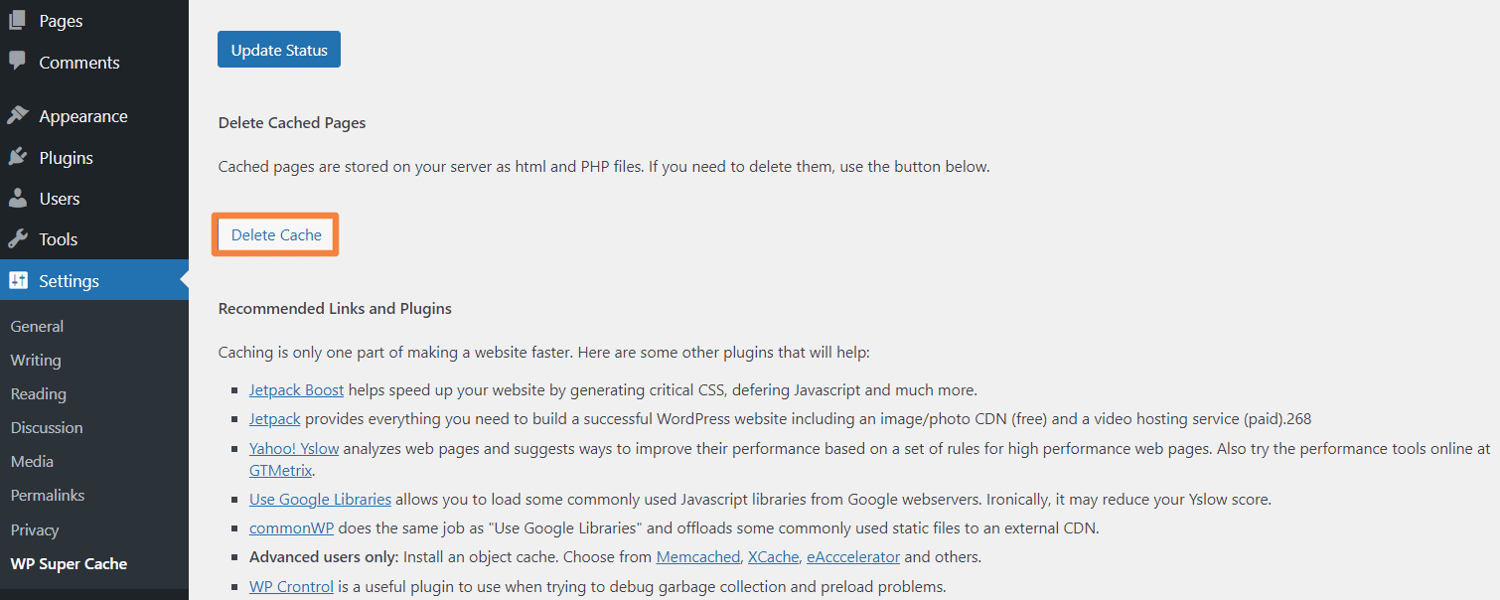 Clear Cache With Plugin