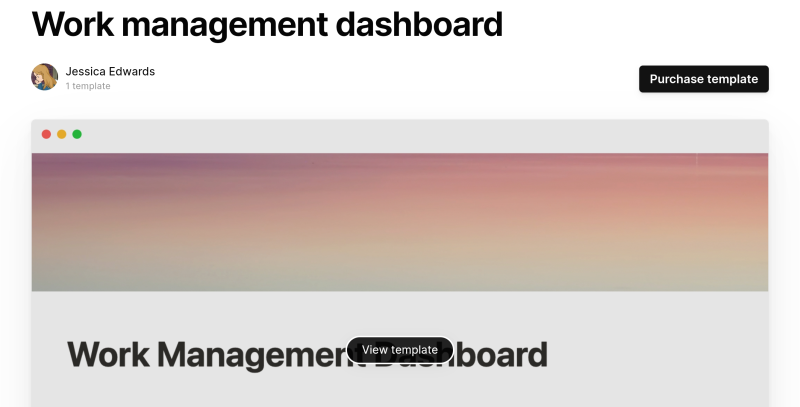 Tableau de bord de gestion du travail