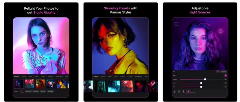 Pixerylabs relight photo tool