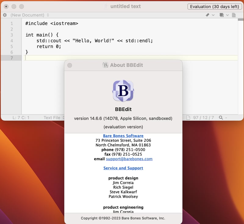Editor de HTML y texto BBEdit 14