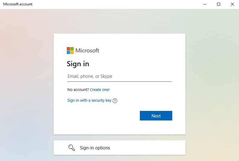 Der Anmeldebildschirm für microsoft windows 10.