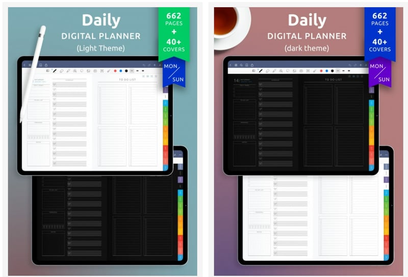 Dagelijkse digitale planner screenshot 1.