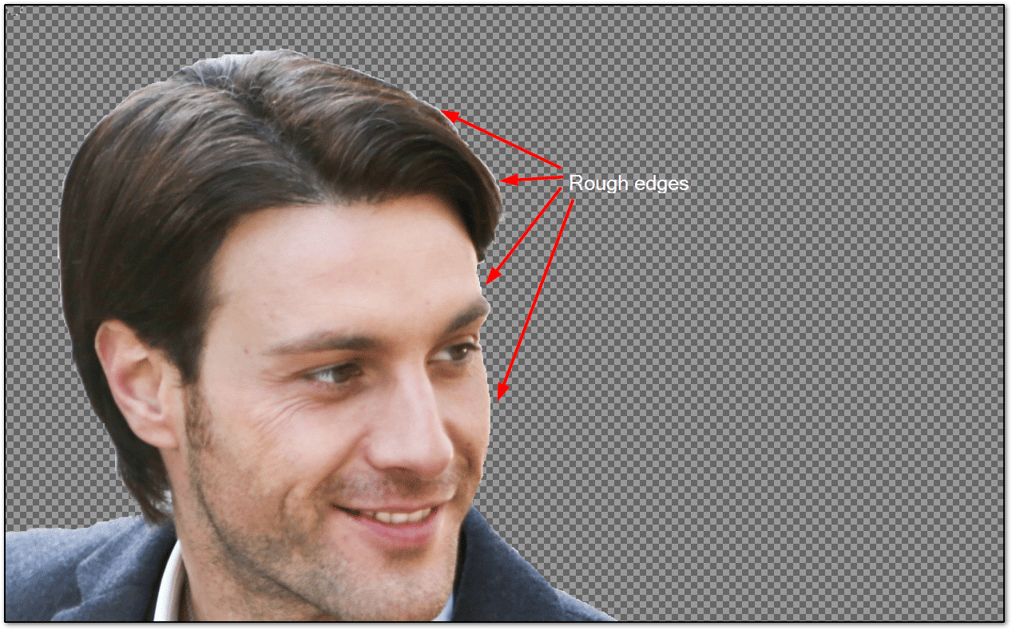 Rough edges around subject while removing the background
