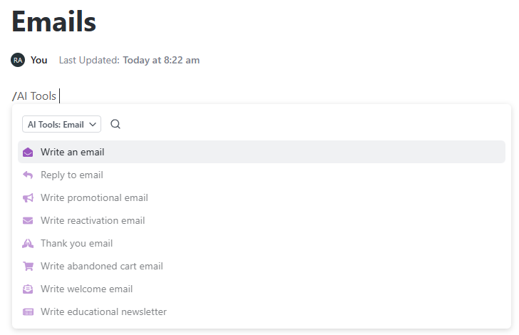 Captura de pantalla de la página de configuración del correo electrónico.