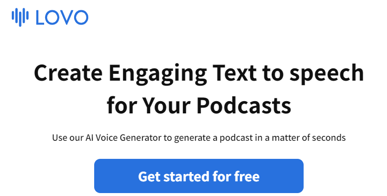 Lovo crea textos atractivos para tus podcasts.
