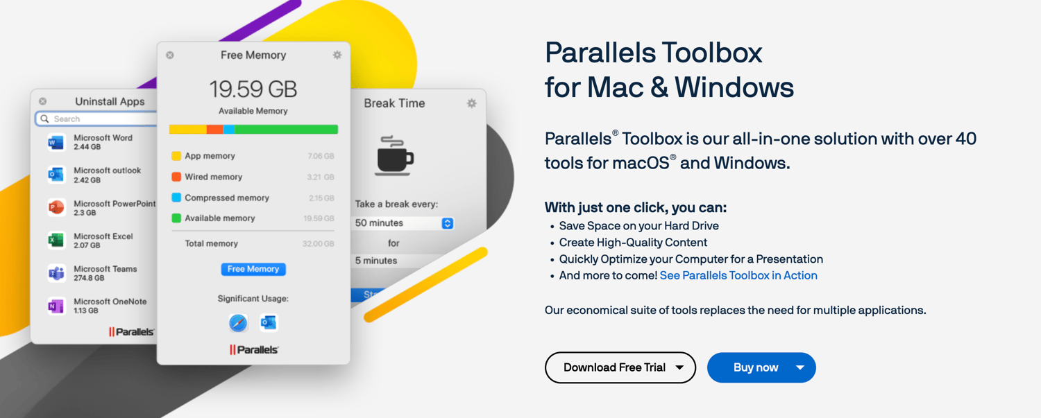 Parallels toolbox para mac os x y windows.